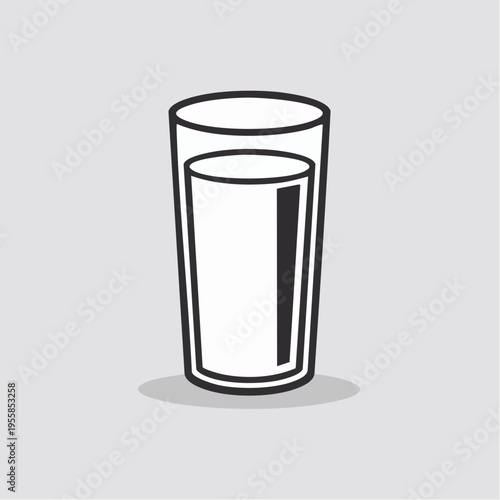 Milch Glas Icon einfach minimal