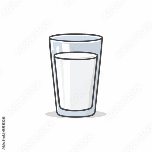 Milch Glas Icon einfach minimal