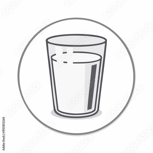 Milch Glas Icon einfach minimal