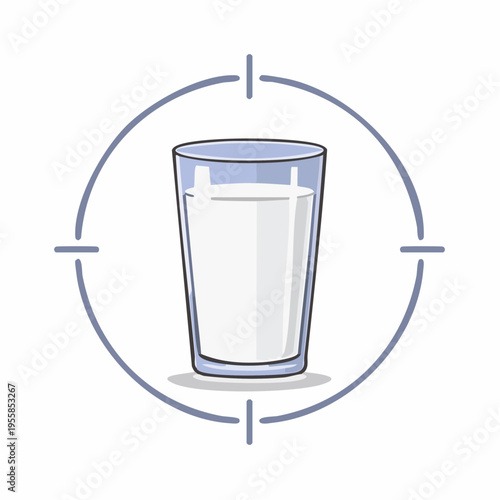 Milch Glas Icon einfach minimal