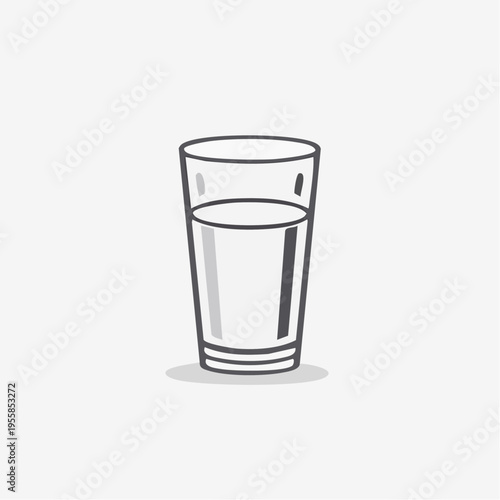 Milch Glas Icon einfach minimal