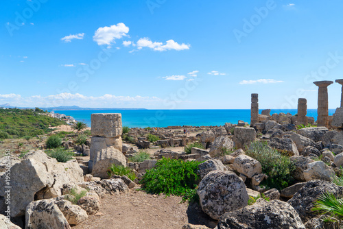 Selinunte site with ancient greek ruins, Sicily island, Italy