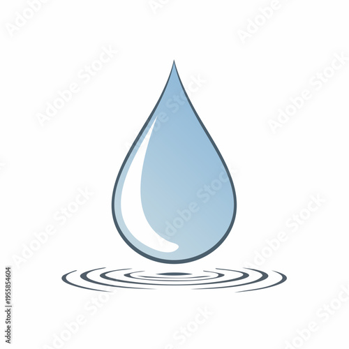 Wasser Tropfen Icon minimalistisch