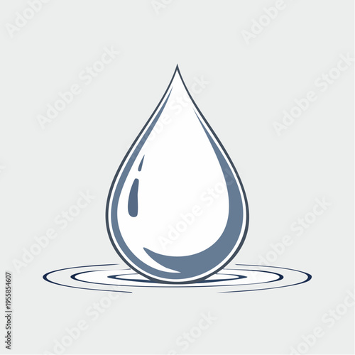 Wasser Tropfen Icon minimalistisch