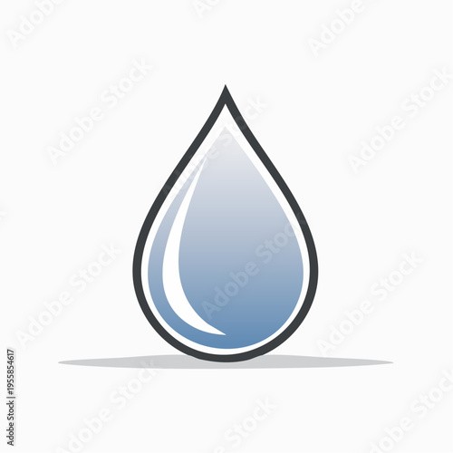 Wasser Tropfen Icon minimalistisch