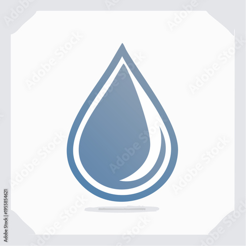 Wasser Tropfen Icon minimalistisch