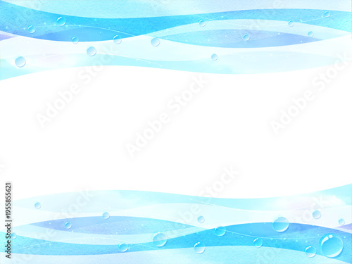 水が流れるイメージのフレーム