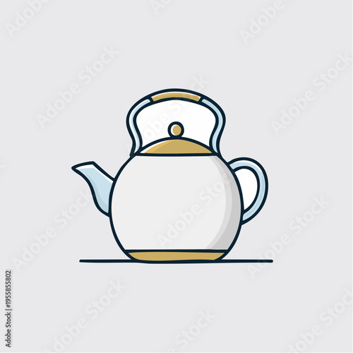 Teekanne Icon minimalistisch Outline