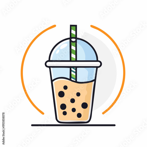 Bubble Tea Icon modern minimalistisch