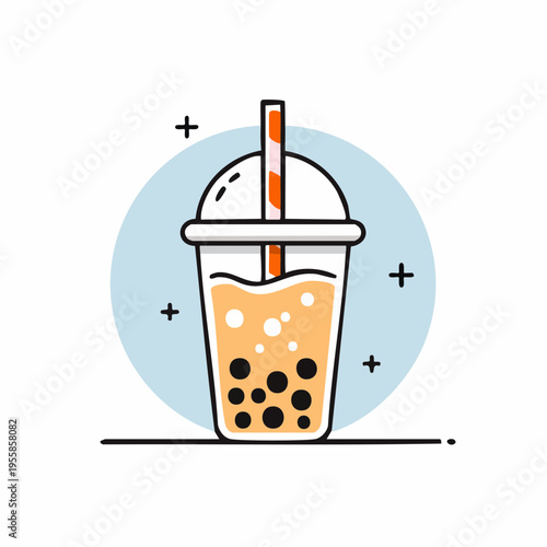 Bubble Tea Icon modern minimalistisch