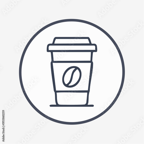 Coffee to go Icon minimalistisch