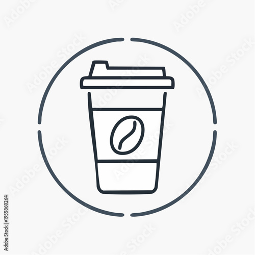 Coffee to go Icon minimalistisch
