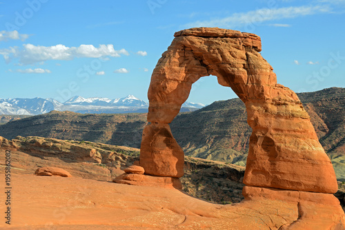 Delicate Arch is a freestanding arch located in Arches National Park, Utah.