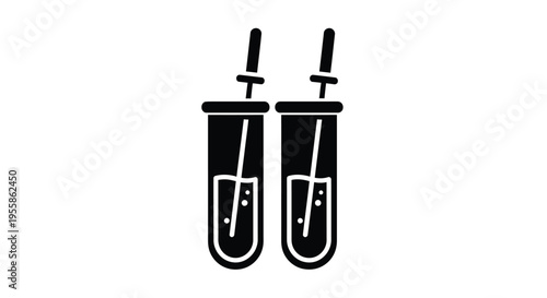 Two bubble tea drinks in glasses a striking black silhouette