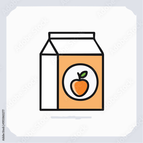 Saftpackung Icon minimalistisch