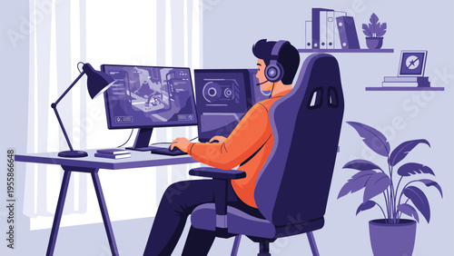 Female supermarket cashier wearing a medical mask stands behind the checkout counter in a modern grocery store.