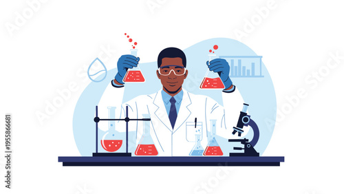 Two researchers in white protective hazmat suits take notes and conduct experiments in a high tech sterile lab.