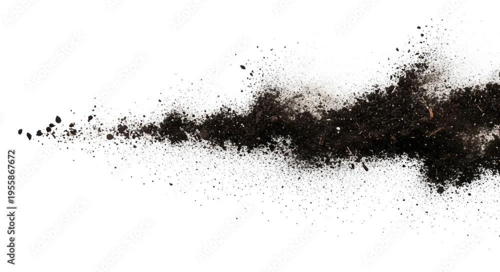 Obraz premium pile dust dirt isolated on white background, with clipping path 