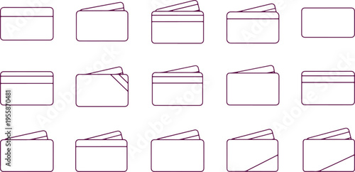 Assorted wallet designs with different card slot and fold styles