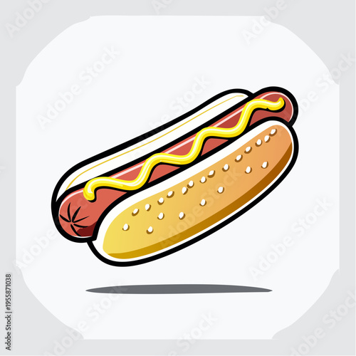 Hot Dog Icon einfach minimal