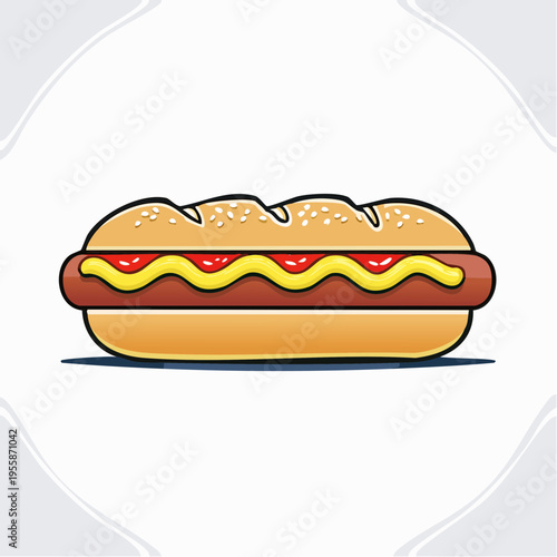 Hot Dog Icon einfach minimal