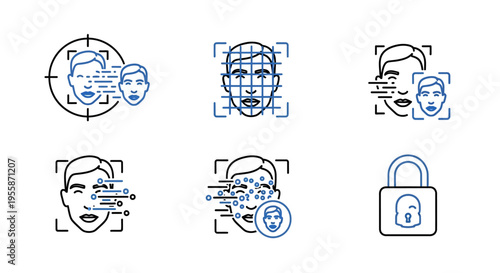 Biometric facial recognition security system.