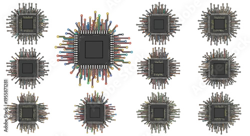 Microchips are small electronic devices.