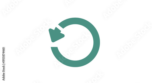 Green Refresh Icon Representing Reload and Update Functionality.