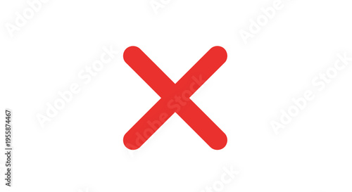 Red X mark symbol of error or wrong choice.
