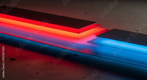 A minimal and clean parametric 3D design featuring colorful gradients on a sleek surface