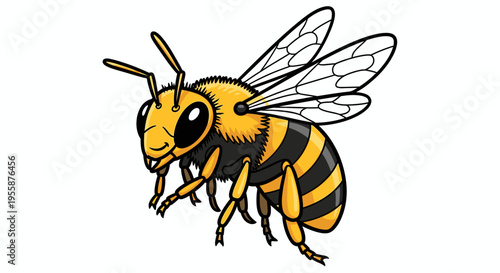Detailed illustration of a yellow jacket.