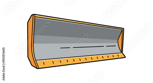 Razor Blade with Yellow Handle.