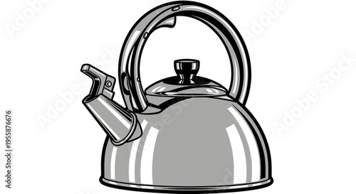 Vintage Style Whistling Tea Kettle.