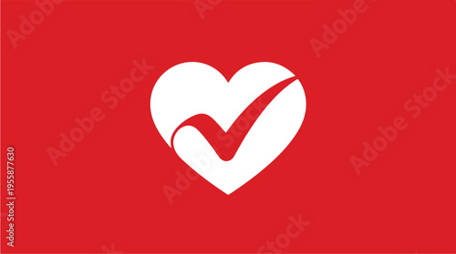 White Heart Check Mark Symbol 1.