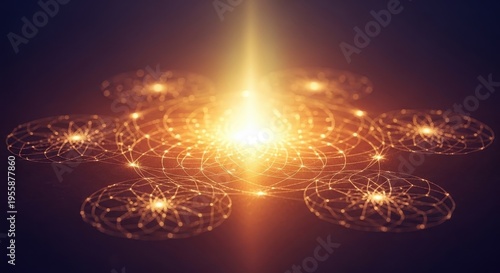 Serene setting featuring glowing warm light and peaceful decoration, symbolizing spiritual observance and quiet reflection during a holy season, abstract, festival, holyday