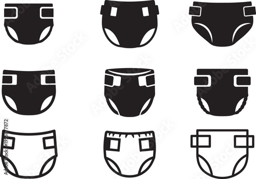 Baby Diaper Infant Care Essential Silhouette