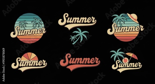 Vintage Summer Vacation Graphics Collection