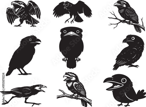 Frogmouth Nocturnal Bird Wide Beak Silhouette