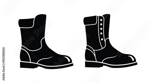 Pair of black flip flops shown in a striking silhouette