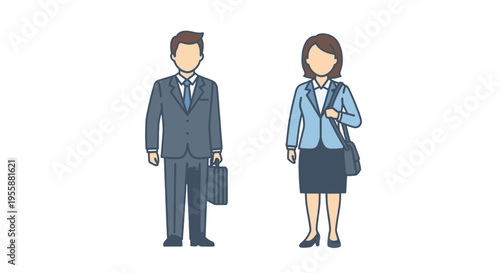 Business professionals standing side by side.