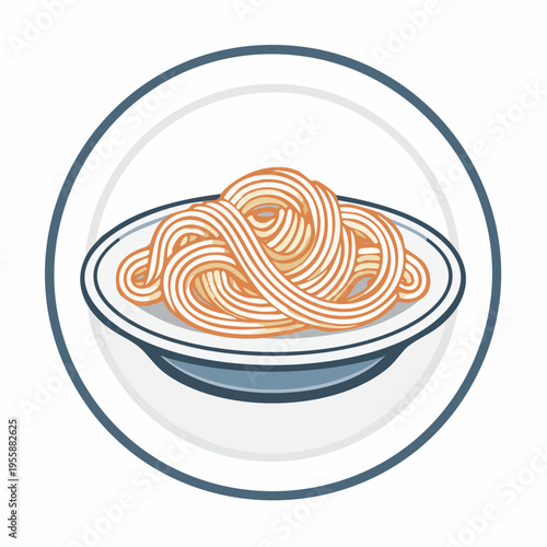 Pasta Teller Icon minimalistisch