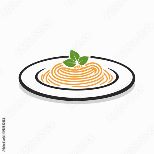 Pasta Teller Icon minimalistisch