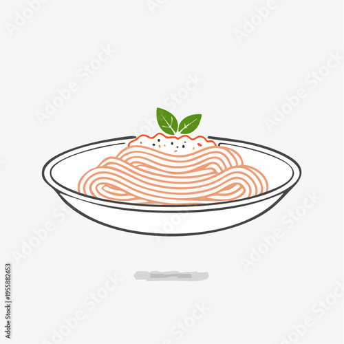 Pasta Teller Icon minimalistisch