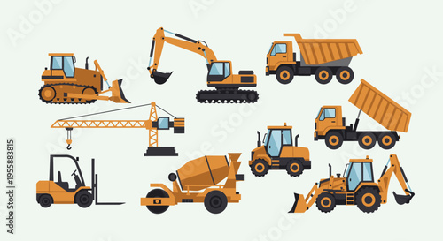 Collection of heavy construction vehicles 1.