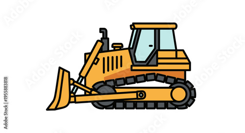 Bulldozer construction vehicle equipment machine.