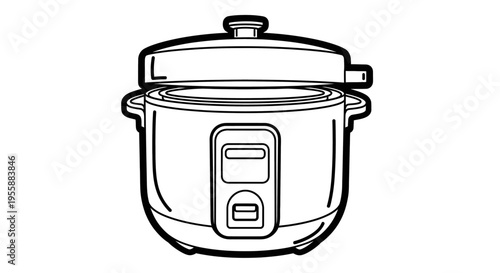 Electric Rice Cooker Kitchen Appliance.