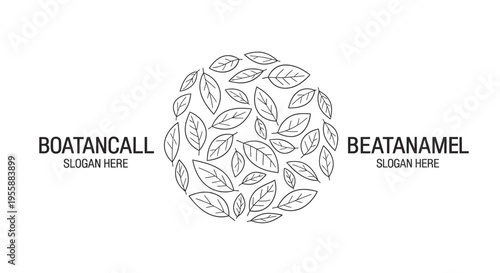 Leaf logo with text slogan.