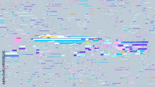 Futuristic glitch vector showing digital transformation, cosmic pixel space mood and red pink highlights for modern tech design. Ideal for tech branding, UI, and sci-fi graphics.