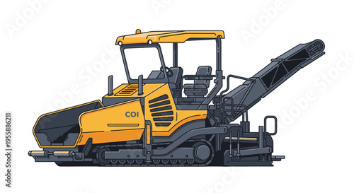 Asphalt paver road construction machine 1.