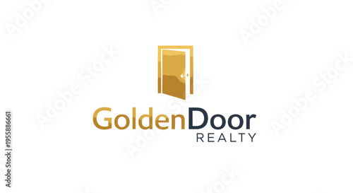Golden Door Realty Company Logo Design.